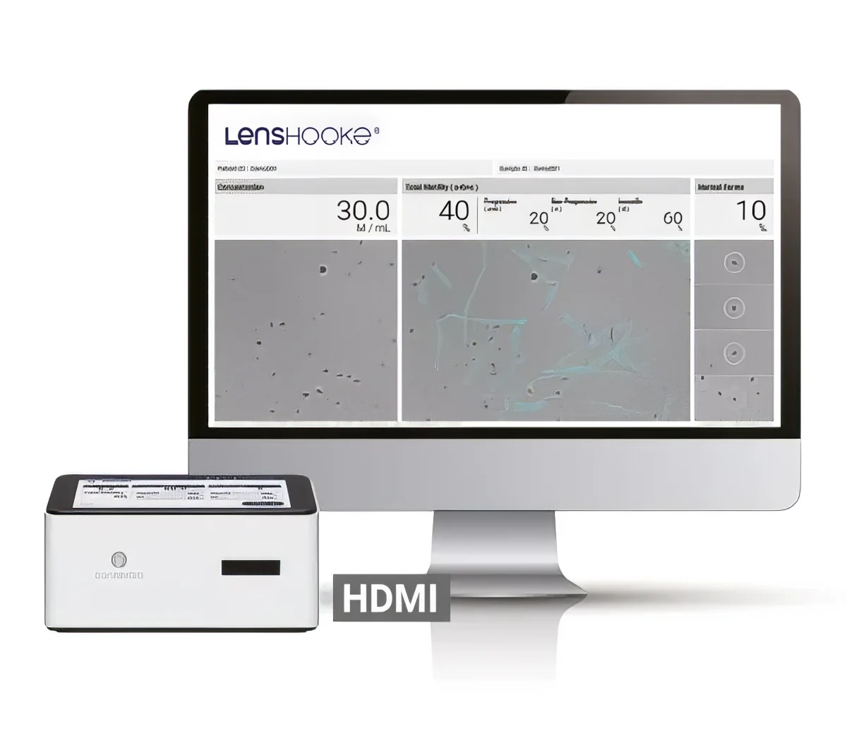 Vollständiges Spermiogramm auf dem Display, PDF-Bericht via HDMI